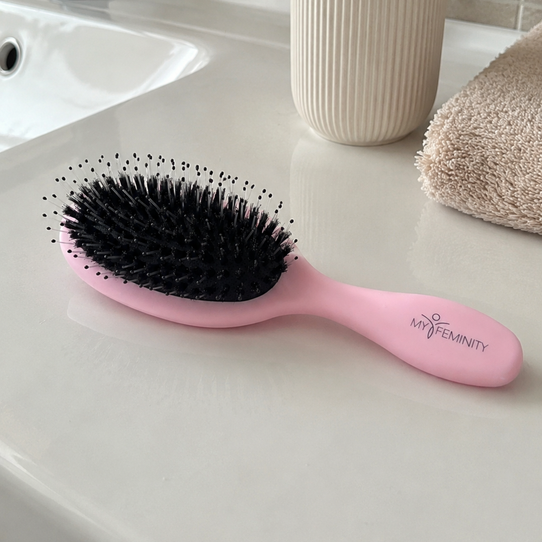 Kartáč na vlasy s kančími štětinami BLUSH PINK_MyFeminity